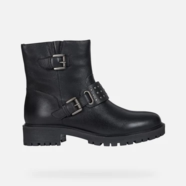 Geox Hoara Ankelstøvler Dame Sort | VZS-205467
