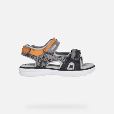 Geox Maratea Sandaler Drenge Grå Orange | HNA-493265
