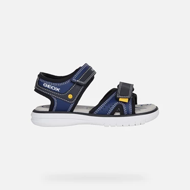 Geox Maratea Sandaler Drenge Mørkeblå Gul | PJU-538490