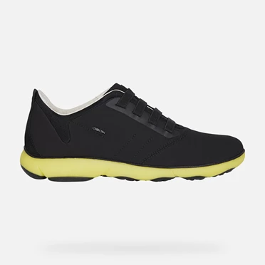Geox Nebula Sneakers Herre Sort Gul | WER-290347