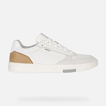 Geox Segnale Sneakers Herre Hvide Brune | YKS-846759