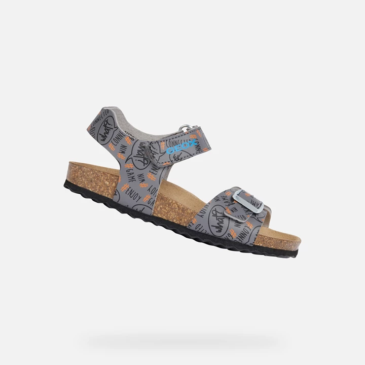 Geox Ghita Sandaler Drenge Grå Orange | QAE-178534