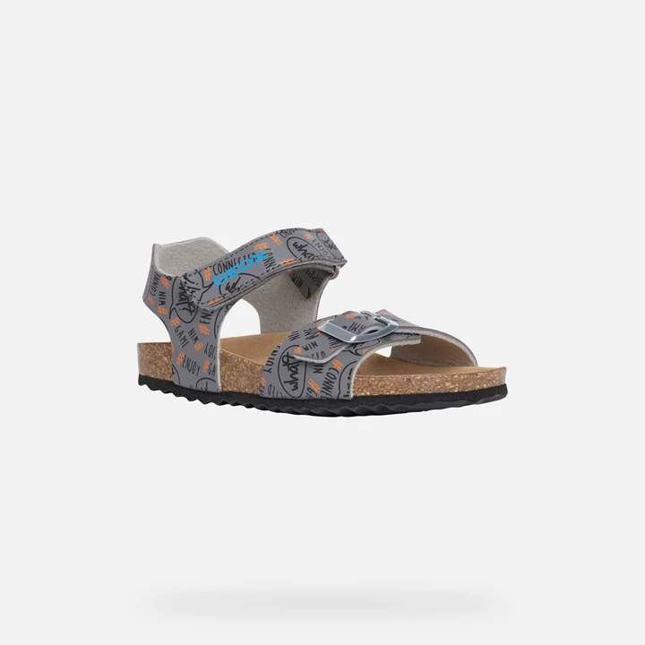 Geox Ghita Sandaler Drenge Grå Orange | QAE-178534