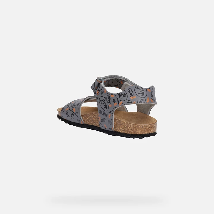 Geox Ghita Sandaler Drenge Grå Orange | QAE-178534