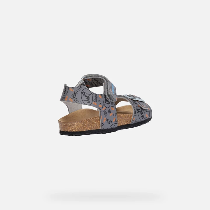Geox Ghita Sandaler Drenge Grå Orange | QAE-178534