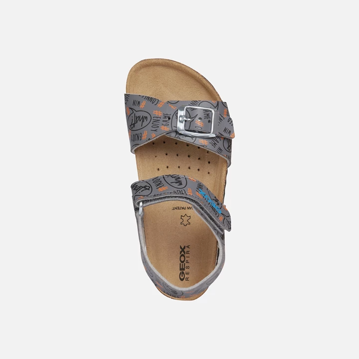 Geox Ghita Sandaler Drenge Grå Orange | QAE-178534