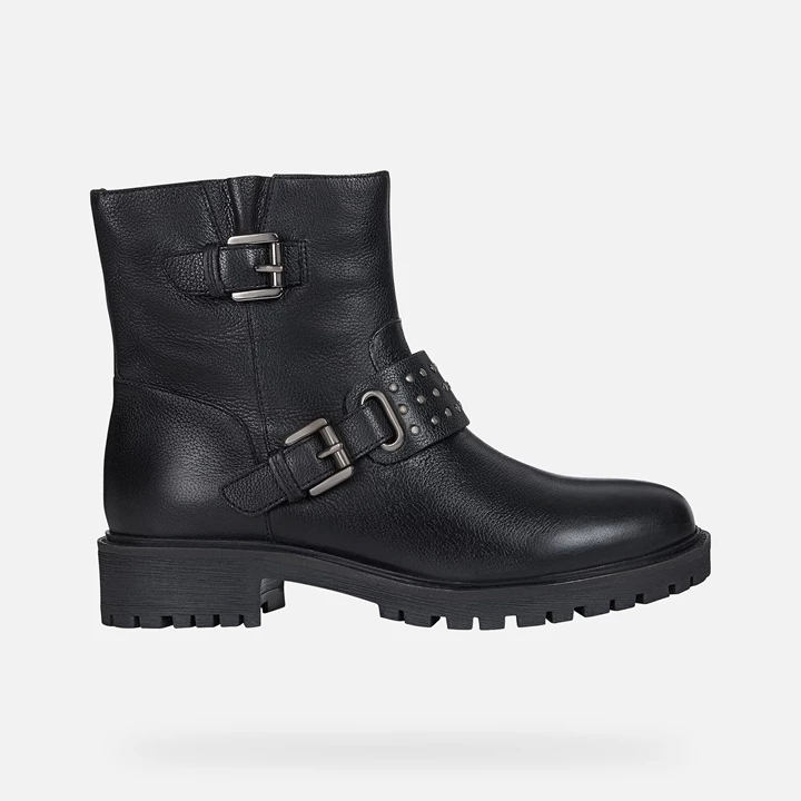 Geox Hoara Ankelstøvler Dame Sort | VZS-205467