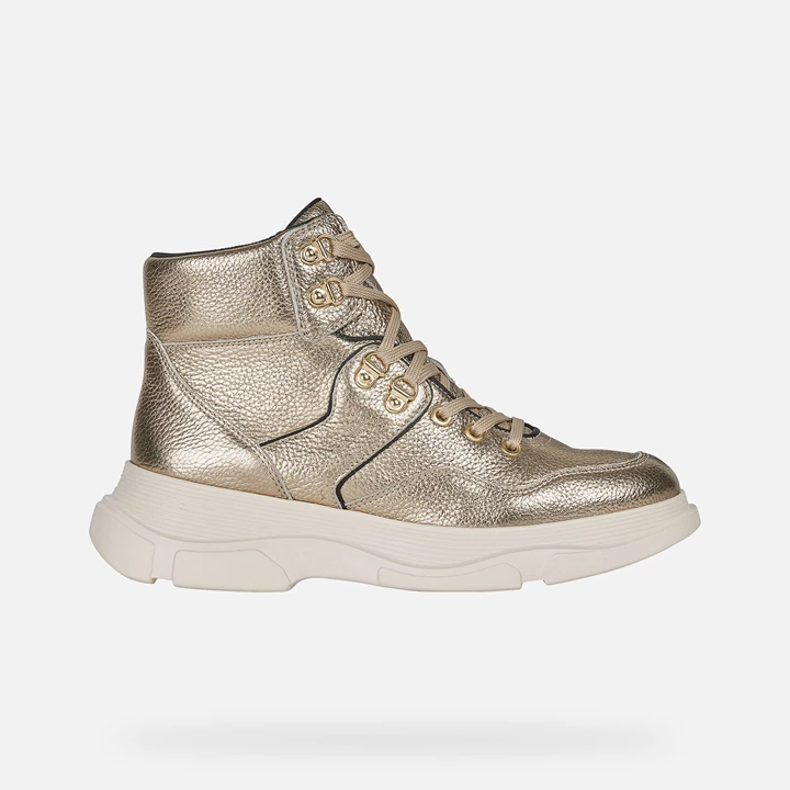 Geox Macaone Ankelstøvler Dame Platin | NCW-715492