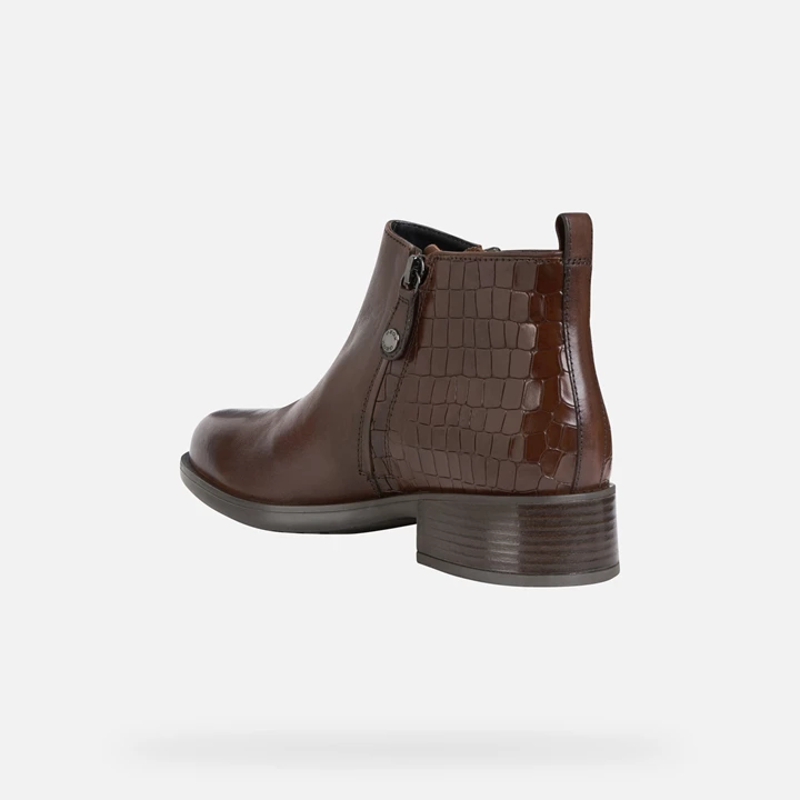 Geox Resia Ankelstøvler Dame Brune | KUQ-730169