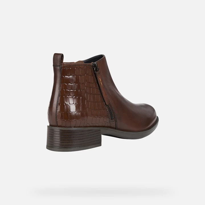 Geox Resia Ankelstøvler Dame Brune | KUQ-730169