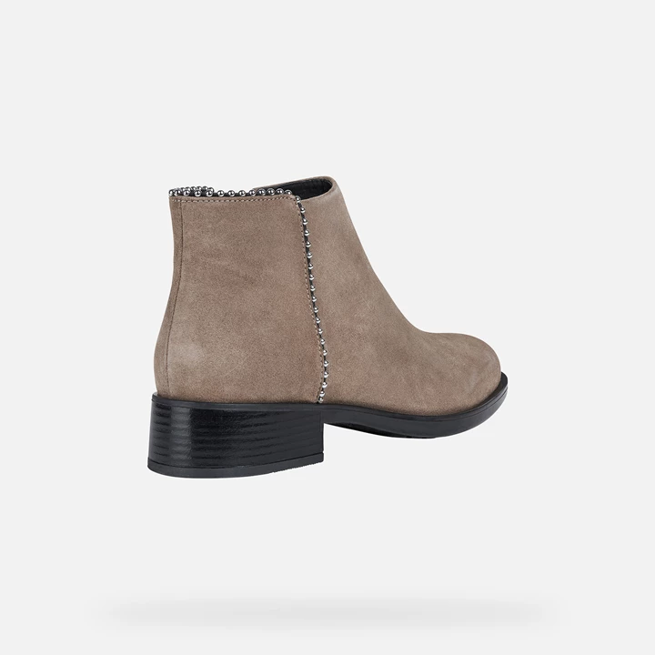 Geox Resia Ankelstøvler Dame Mørkebeige | DNJ-821734