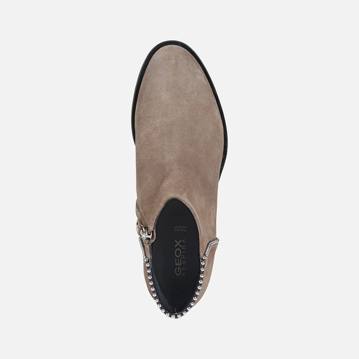 Geox Resia Ankelstøvler Dame Mørkebeige | DNJ-821734