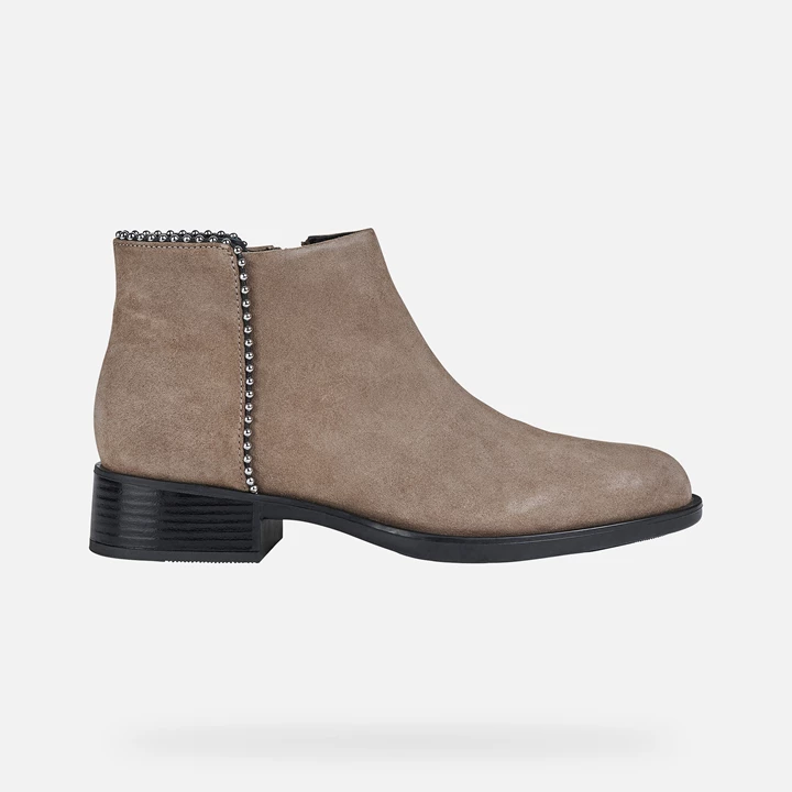 Geox Resia Ankelstøvler Dame Mørkebeige | DNJ-821734