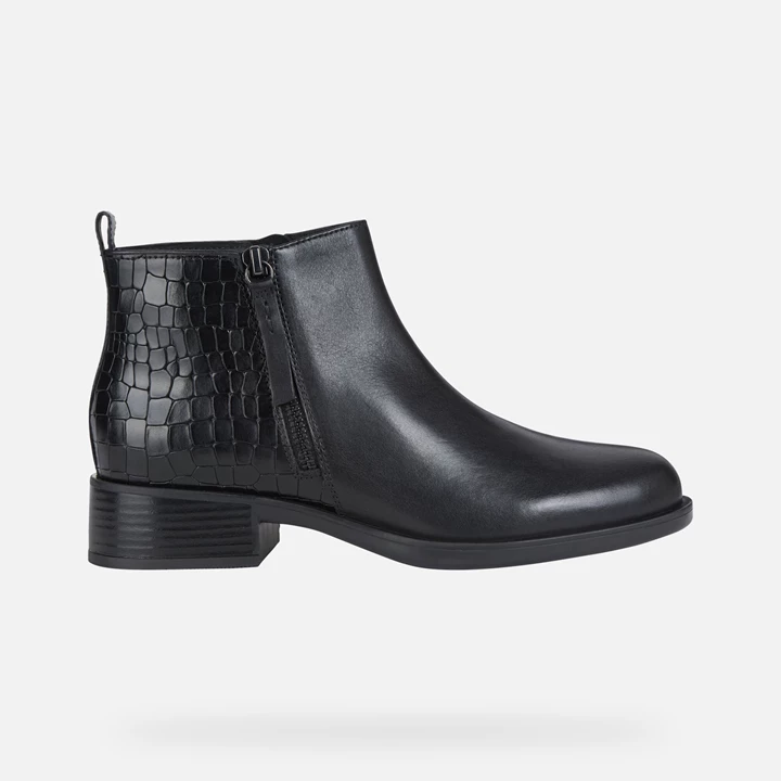Geox Resia Ankelstøvler Dame Sort | AQI-219375
