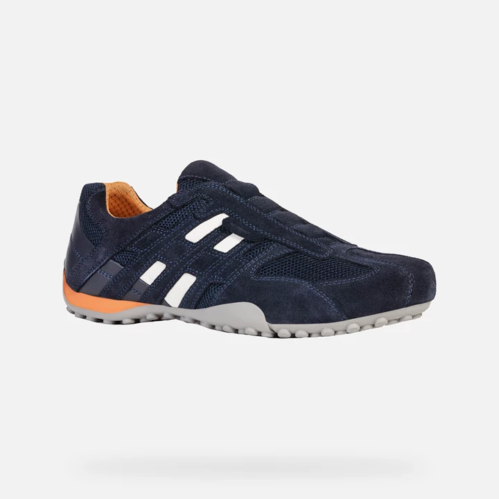 Geox Snake Sneakers Herre Mørkeblå Blå | JNX-763218