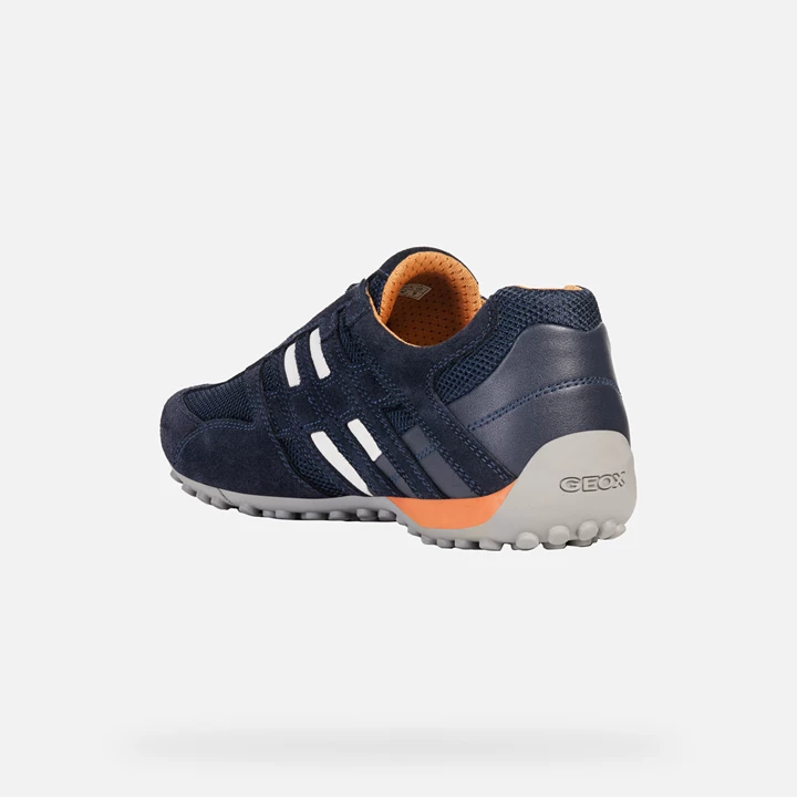 Geox Snake Sneakers Herre Mørkeblå Blå | JNX-763218