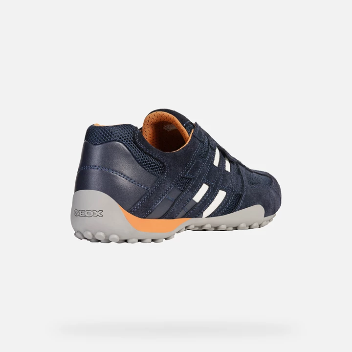 Geox Snake Sneakers Herre Mørkeblå Blå | JNX-763218