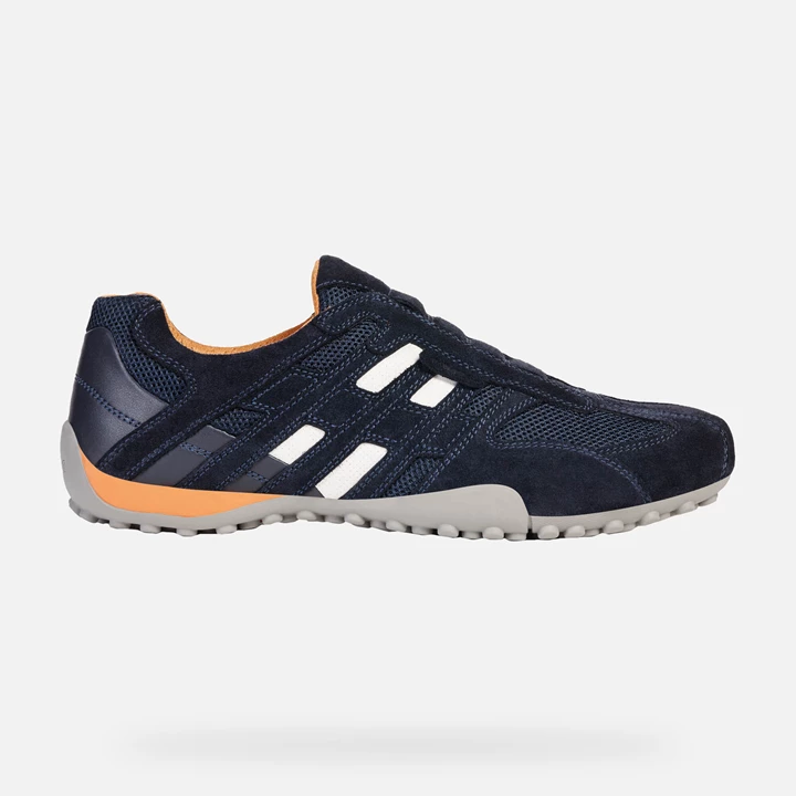 Geox Snake Sneakers Herre Mørkeblå Blå | JNX-763218