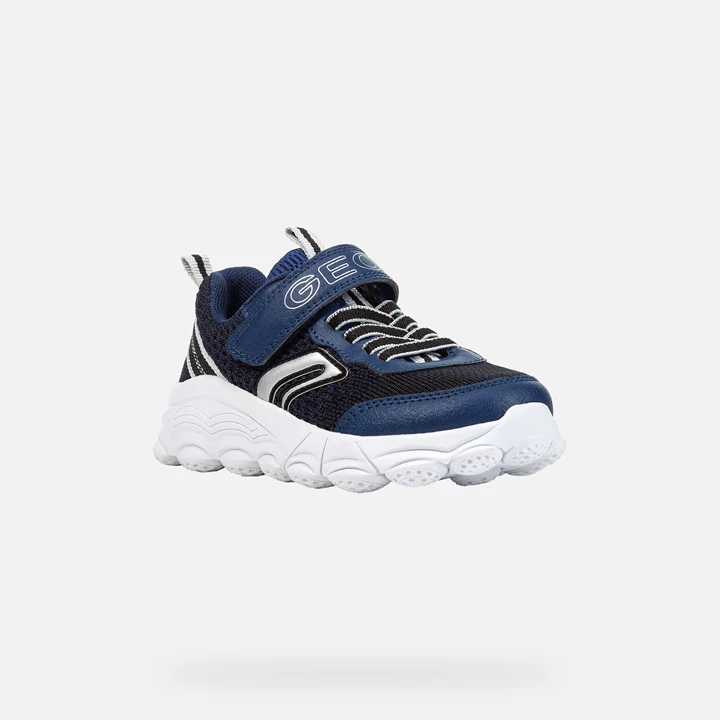 Geox Spheritt Sneakers Drenge Mørkeblå Sølv | QHL-236745