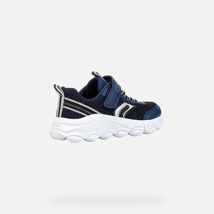 Geox Spheritt Sneakers Drenge Mørkeblå Sølv | QHL-236745